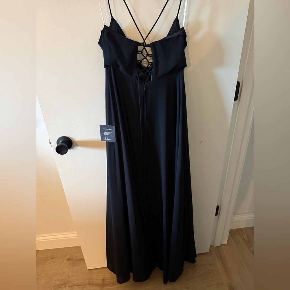 Lulu's Black Backless Maxi Dress